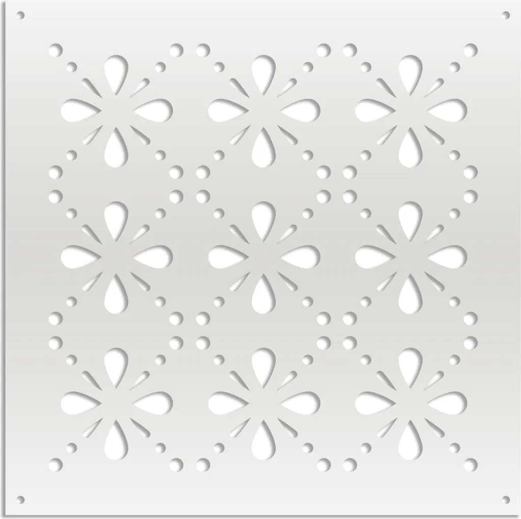BLEE Pannello Frangisole PVC 98x98 | Design Bianco per Angoli Relax