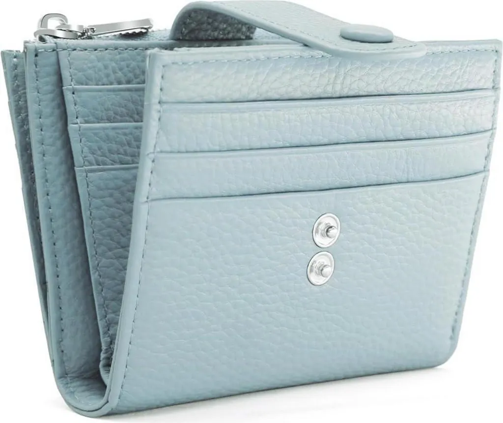 Portafoglio Donna Piccolo Blu Pelle 13 Slot Carte RFID: Regalo Ideale