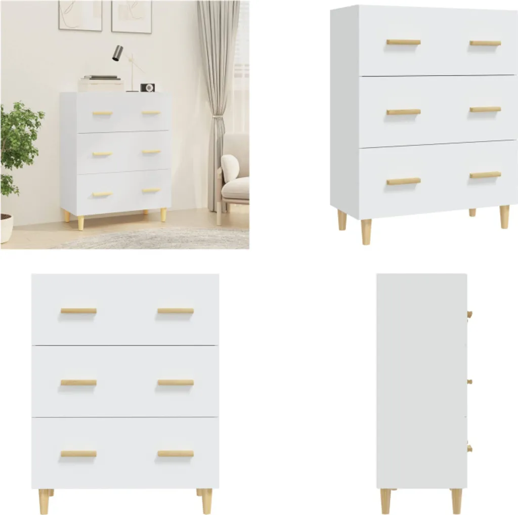 Mobile Credenza vidaXL Bianca 70x34x90 cm | Organizza con Stile