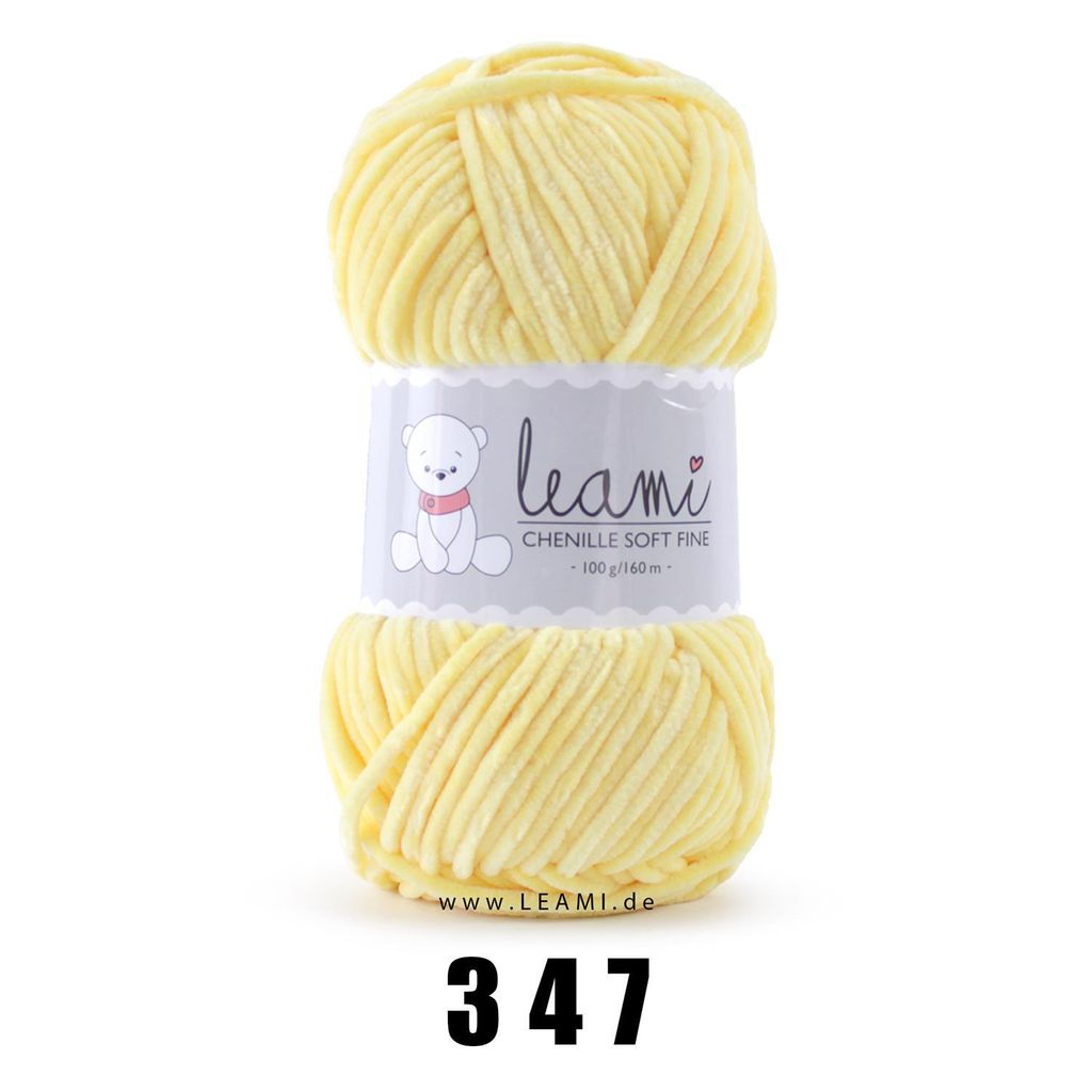 LEAMI Chenille Soft FINE, 347 gelb