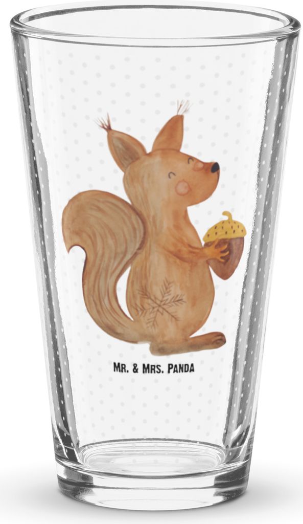 Mr. & Mrs. Panda Longdrinkglas Eichhörnchen Weihnachten - Transparent - Geschenk, Weihnachtsgruß, Wasserglas, Neujahr, Frohes Neues Jahr, Pintgla...