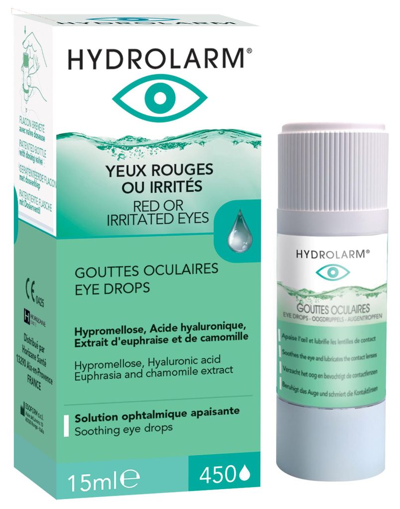Hydrolarm yeux rouges irrités 15 ml solution ophtalmique Image du produit 