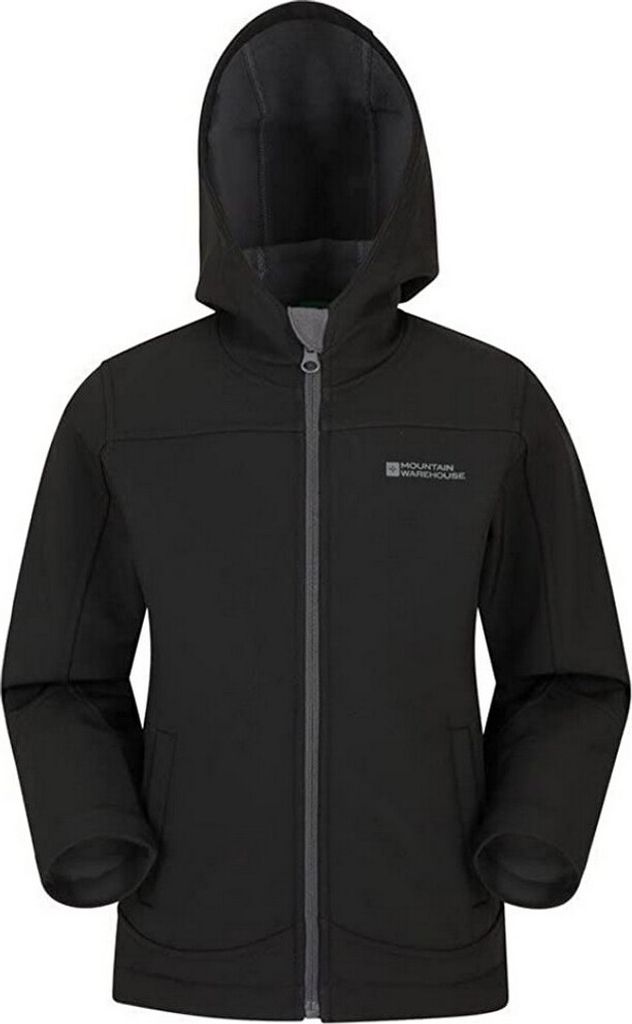 Mountain Warehouse - "Exodus" Softshelljacke Wasserbeständig für Kinder MW177 (116) (Schwarz)