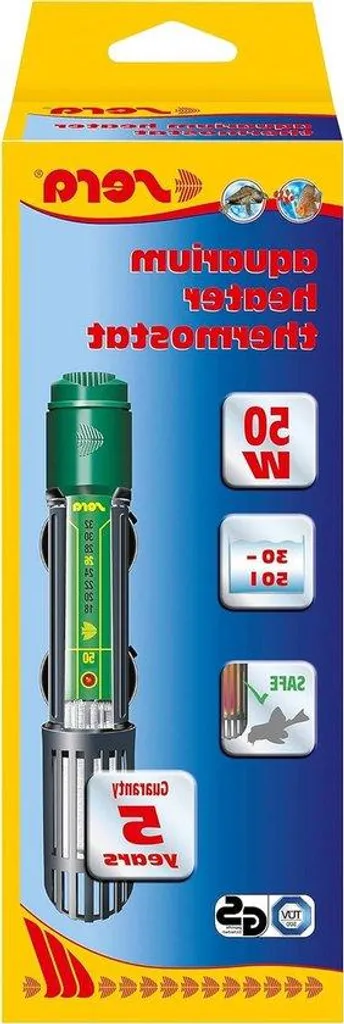 Radiateur aquarium 50W anti-surchauffe avec verre quartz résistant