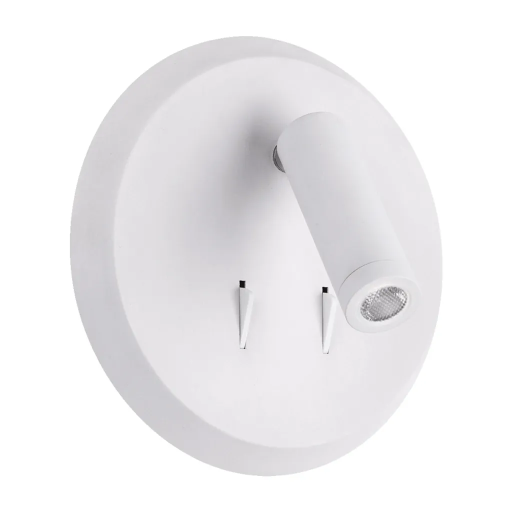Éclairage de chevet LED MALEO blanc 3W 3000K parfait pour liseuse de chambre