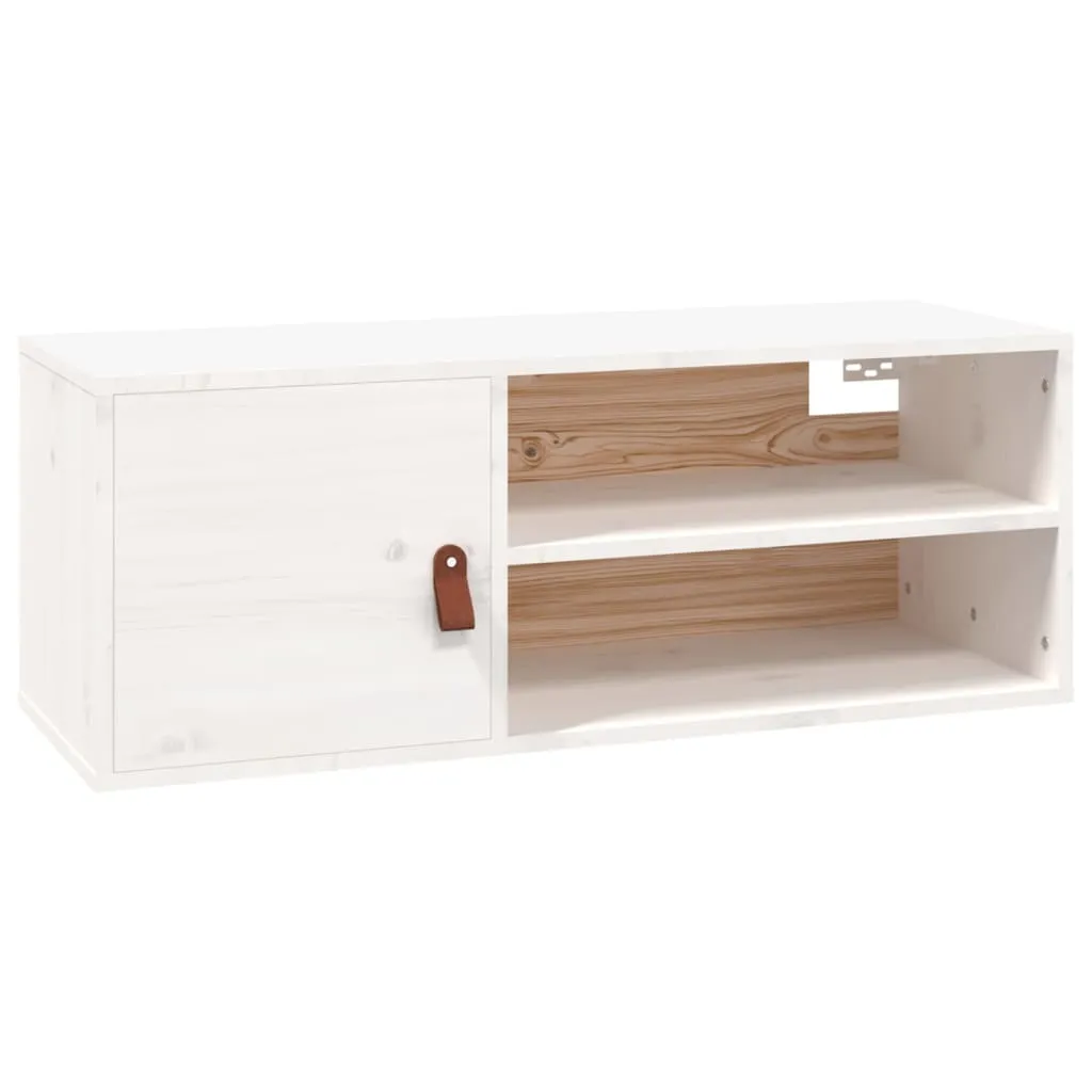 Pensile Legno Bianco 80x30x30 cm vidaXL | Mobiletto Muro Pino Vero