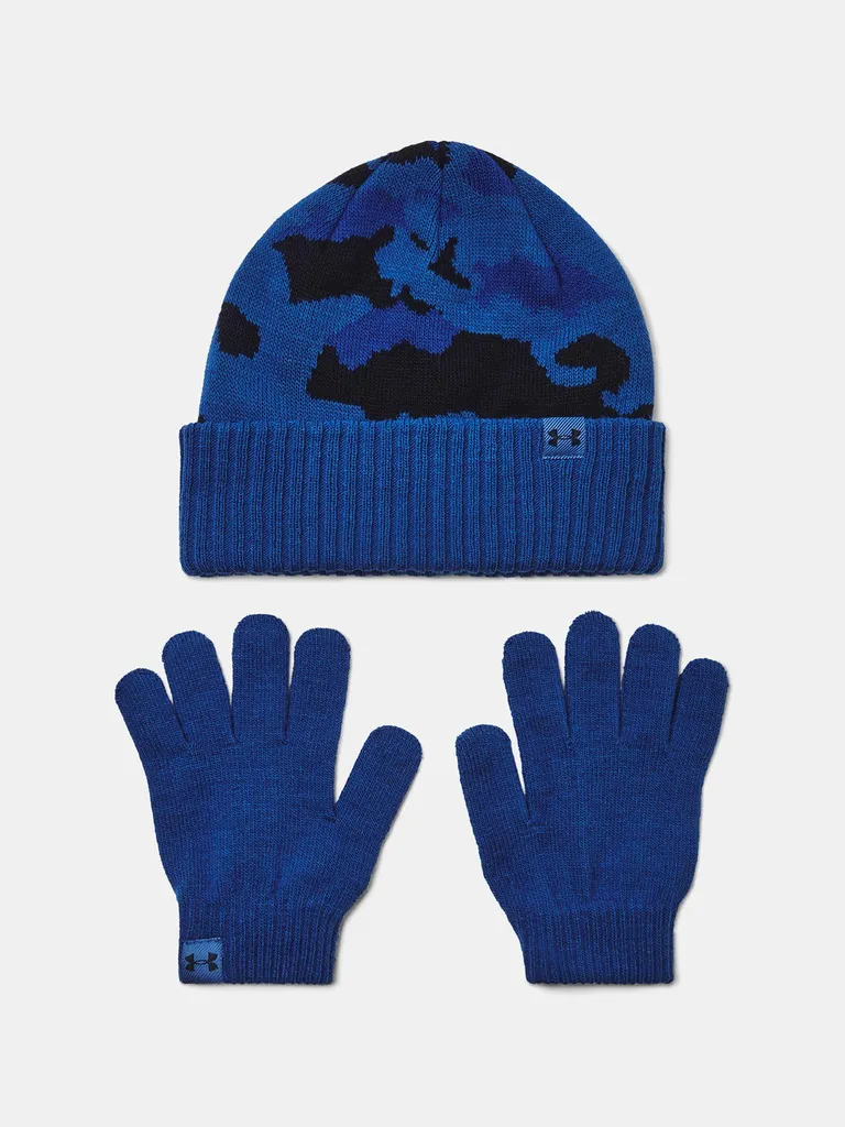 Ensemble Bonnet et Gants de Sport Enfant Under Armour Bleu Taille Unique