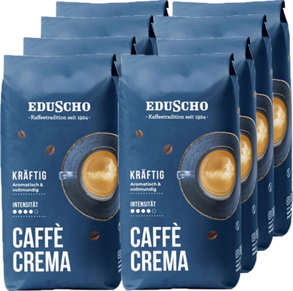 Eduscho - Caffè Crema Kräftig Bohnen - 8x 1kg