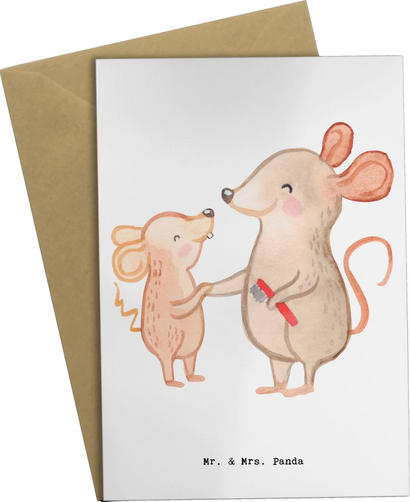 Mr. & Mrs. Panda valentinstagskarte Heilerziehungspfleger Herz - Weiß - Geschenk, Grußkarten, Familie, Ausbildung, osterkarte, Heilpädagoge, ost...