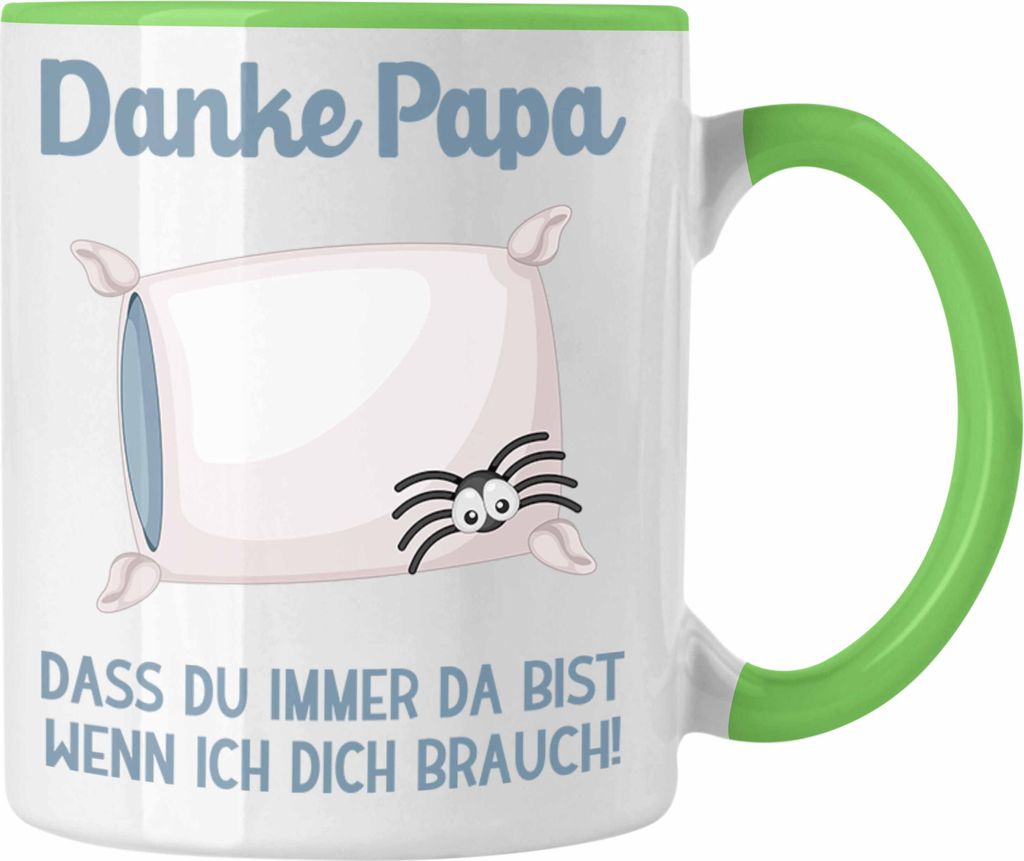 Trendation - Geschenk für Papa von Tochter Lustige Tasse Danke Vater Geschenkidee Lustige Kaffeetasse für Bester Papa von Tochter Weihnachten Geb...