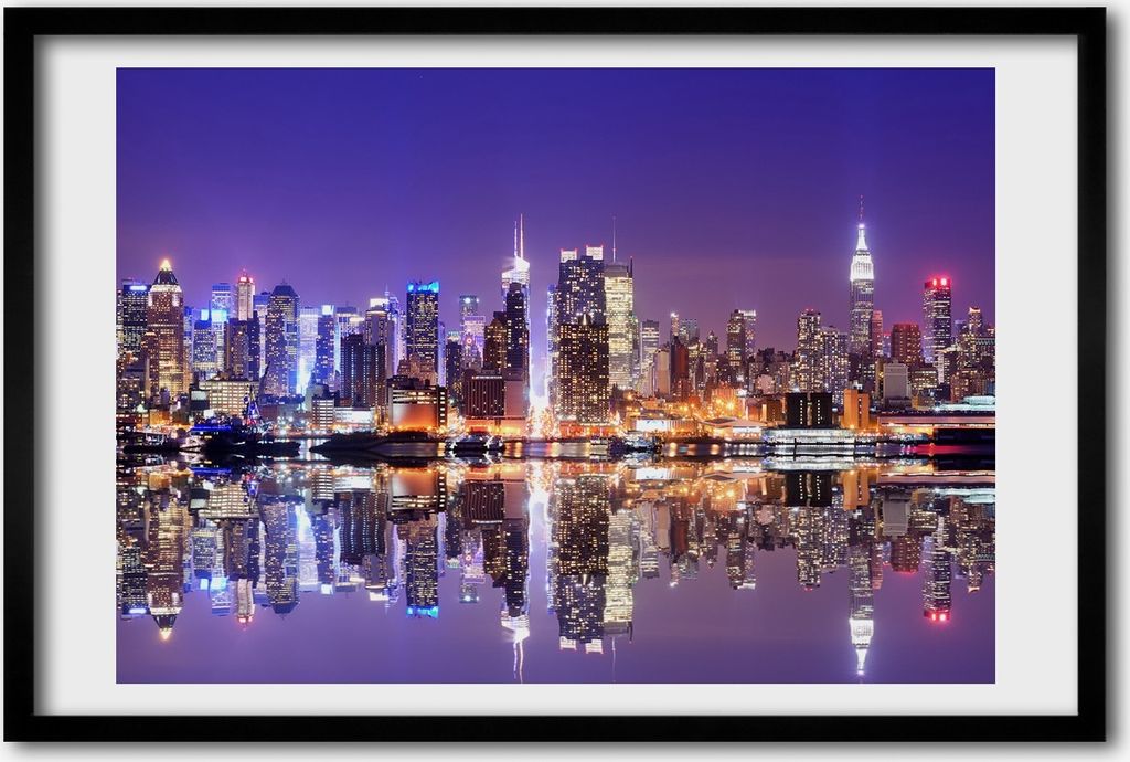 Bild 60x40 MDF-Rahmen, Wandkunst Manhattan New York City Produktbild 