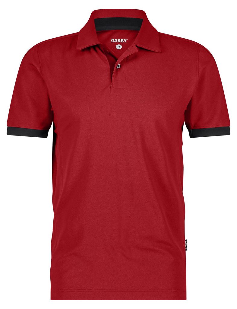 Poloshirt Traxion Next PESRE44 215g rot/schwarz, Gr. L DASSY 710079
