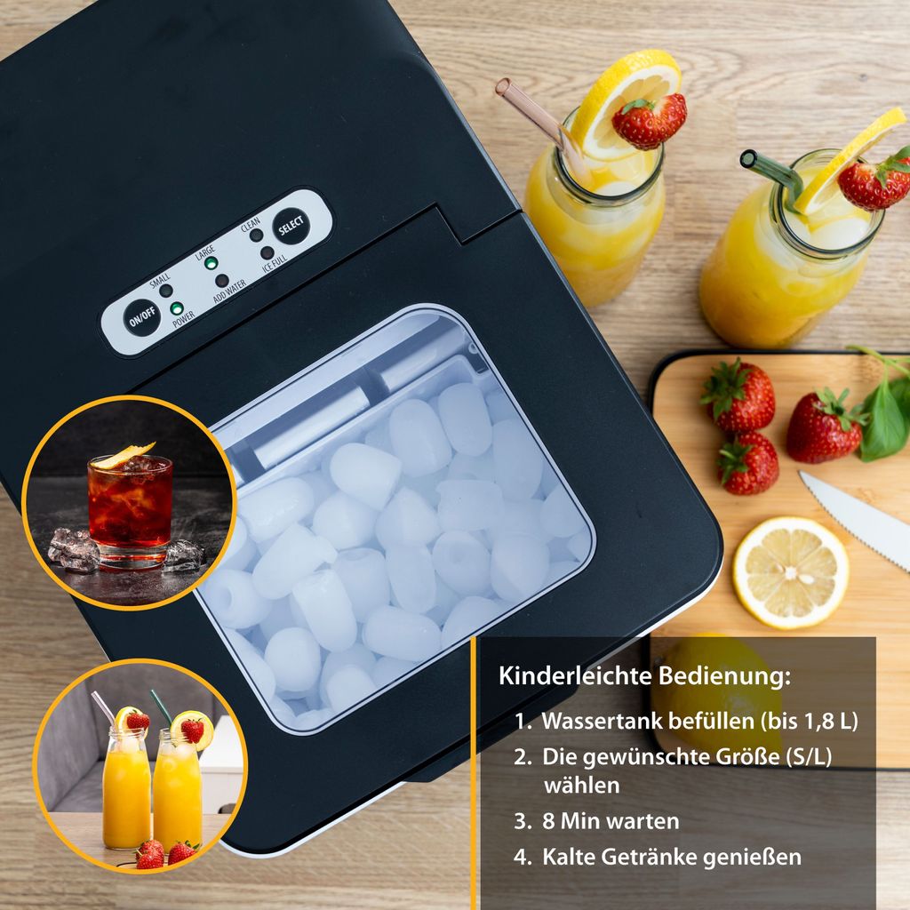 TZS First Austria Eiswürfelmaschine Edelstahl, 9 Würfel in Produktbild 7