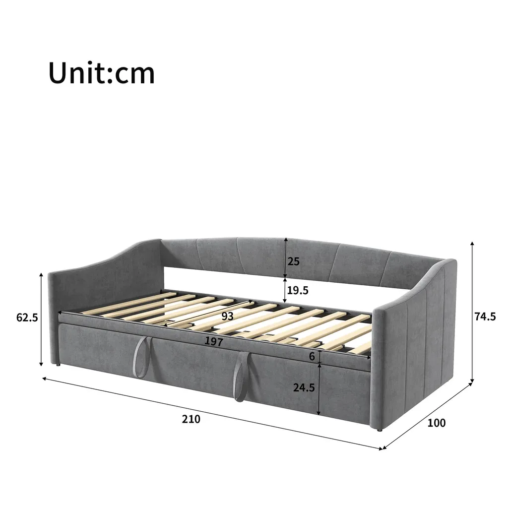 Lit simple 90x200 velours robuste : fini les grincements de sommier