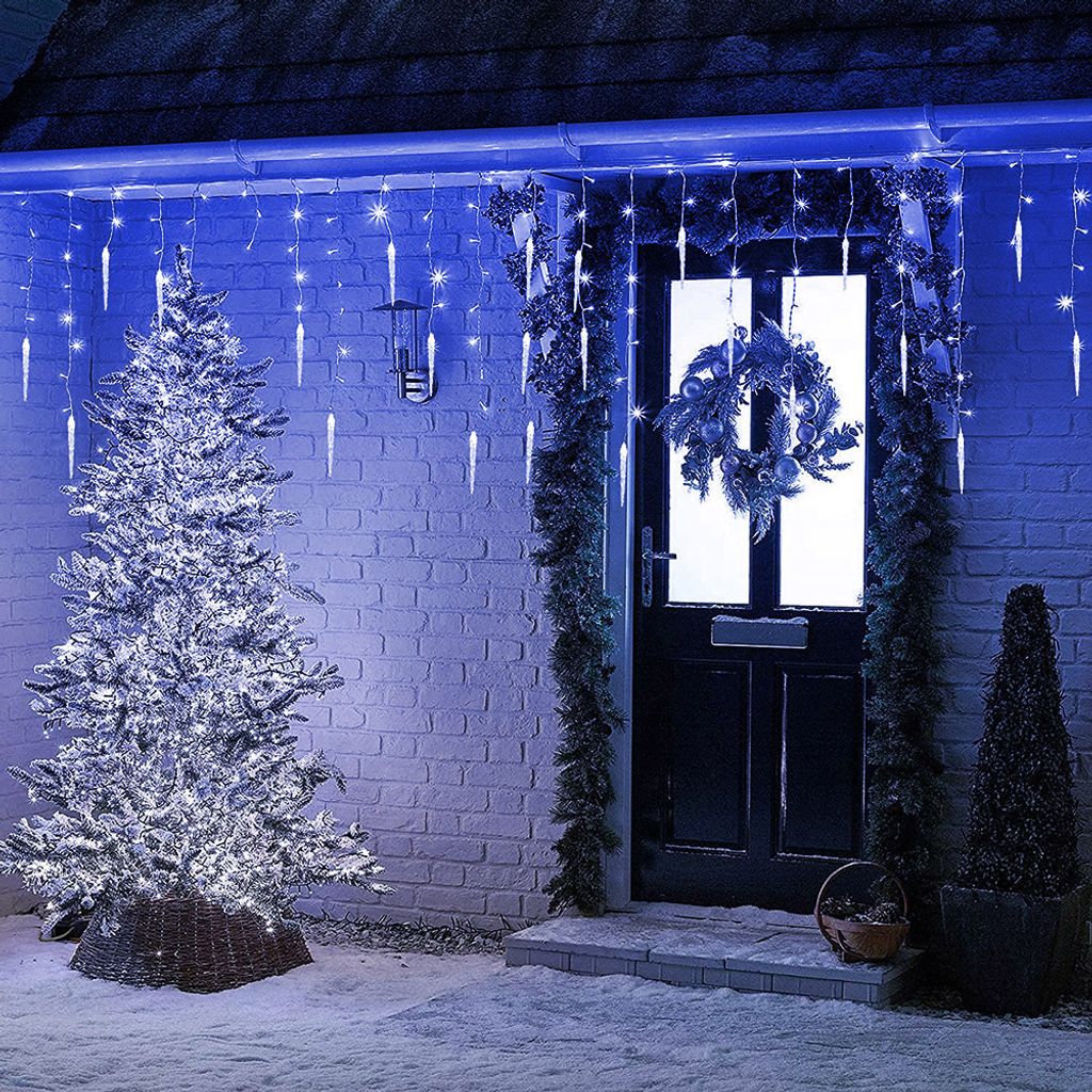 VA-Cerulean Eiszapfen-Lichterkette Mit 8 Modi – 5 M, Warmweiß, IP44 Wasserdicht