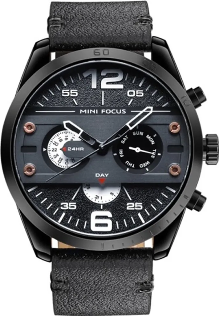 Montre Homme Noire Mini Focus Fox - Durable, Élégante et Anti-Rayure