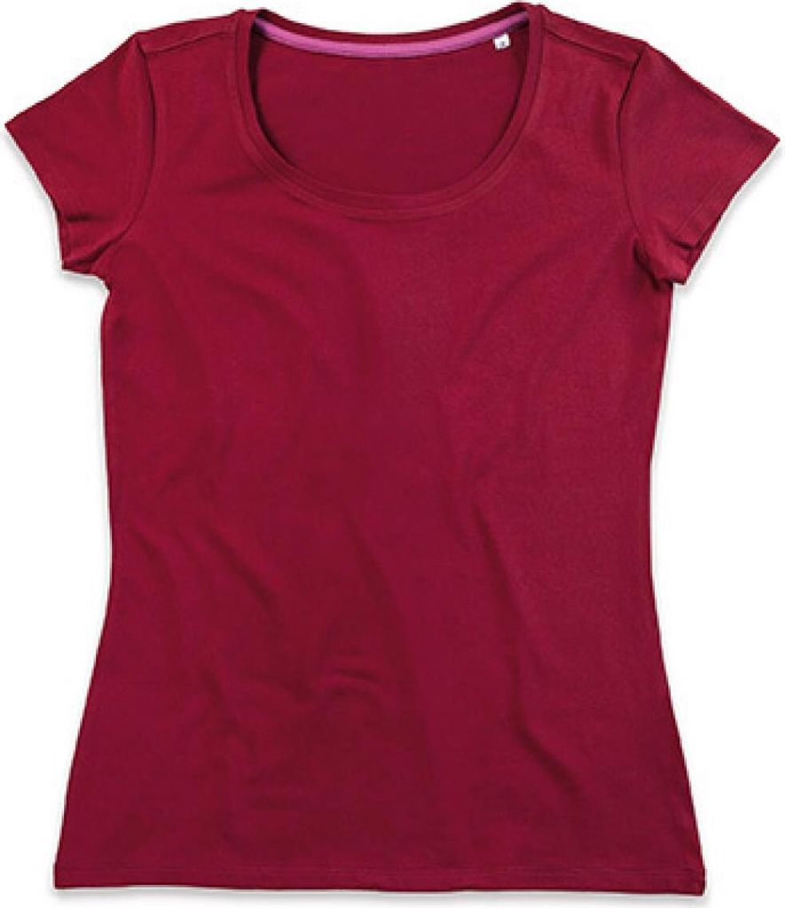 Women Crew Neck Damen T-Shirt Claire - Farbe: Bordeaux - Größe: S