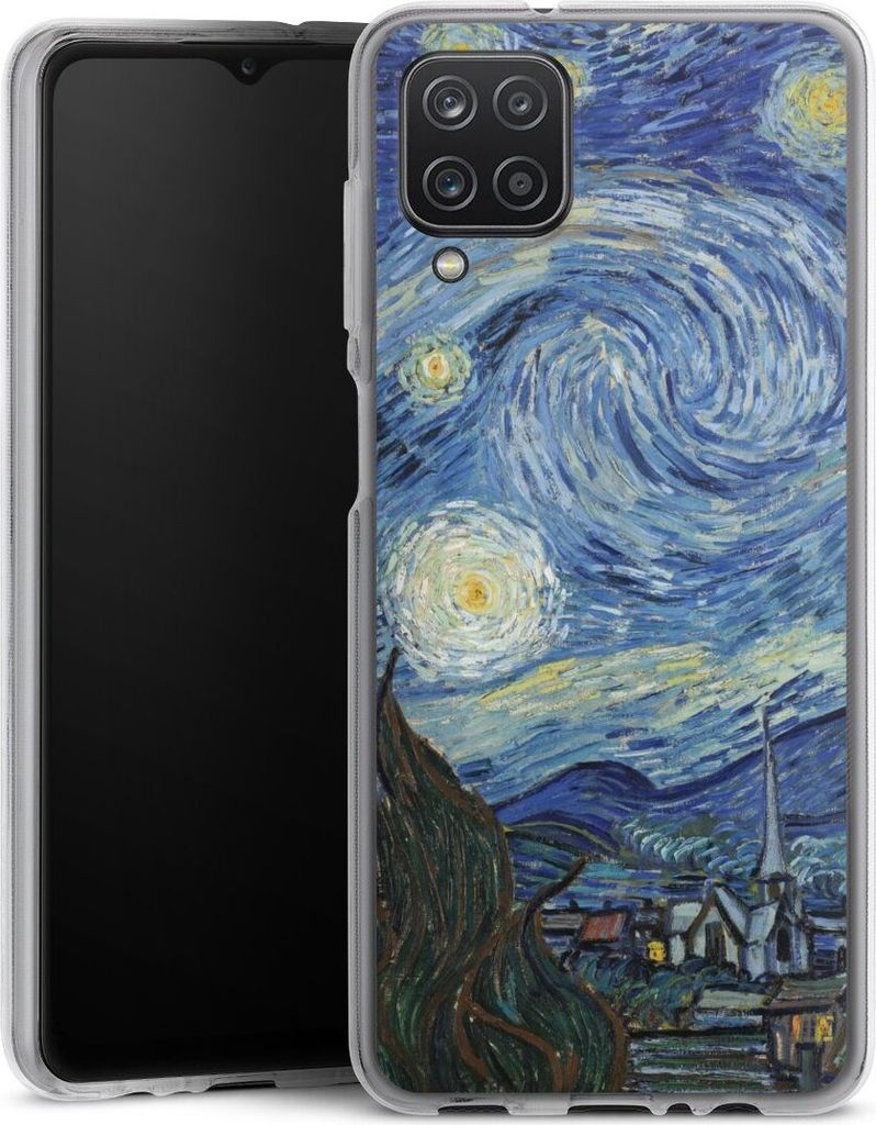DeinDesign Handyhülle für Samsung Galaxy A12 Silikon Hülle Case Smartphone Schutzhülle Kunst The Starry Night