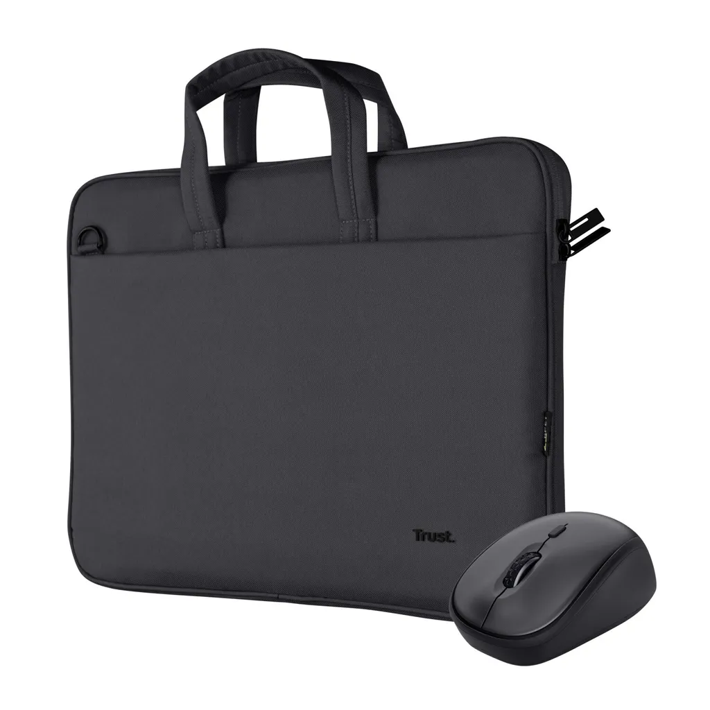 Sacoche PC Portable 16 Pouces Trust Bologna - Porte-documents Eco Noir