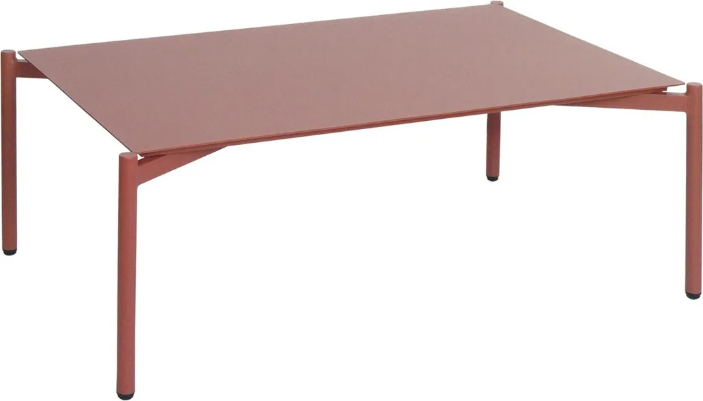 Table de balcon design en aluminium 105x65cm lounge terrasse orange