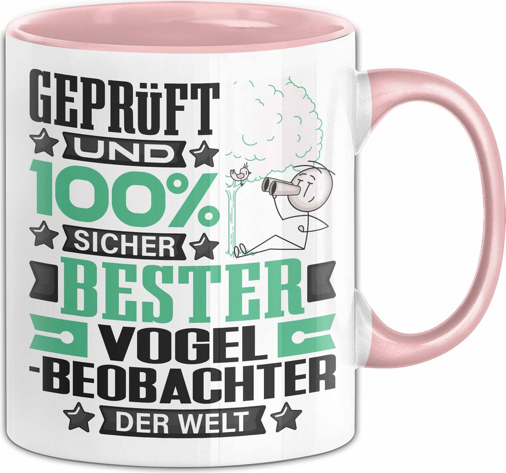 Vogelbeobachter Geschenk Lustiger Spruch für Vogelbeobachter Geschenkidee Bester Vogelbeobachter Der Welt (Rosa)