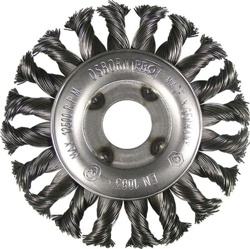 Brosse circulaire en acier D.125mm pour décapage de métal et soudure