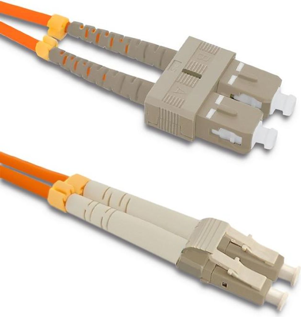 Qoltec SC/UPC - LC/UPC Glasfaser-Patchkabel | Multimode | 50/125 | OM2 | Duplex | 5 m