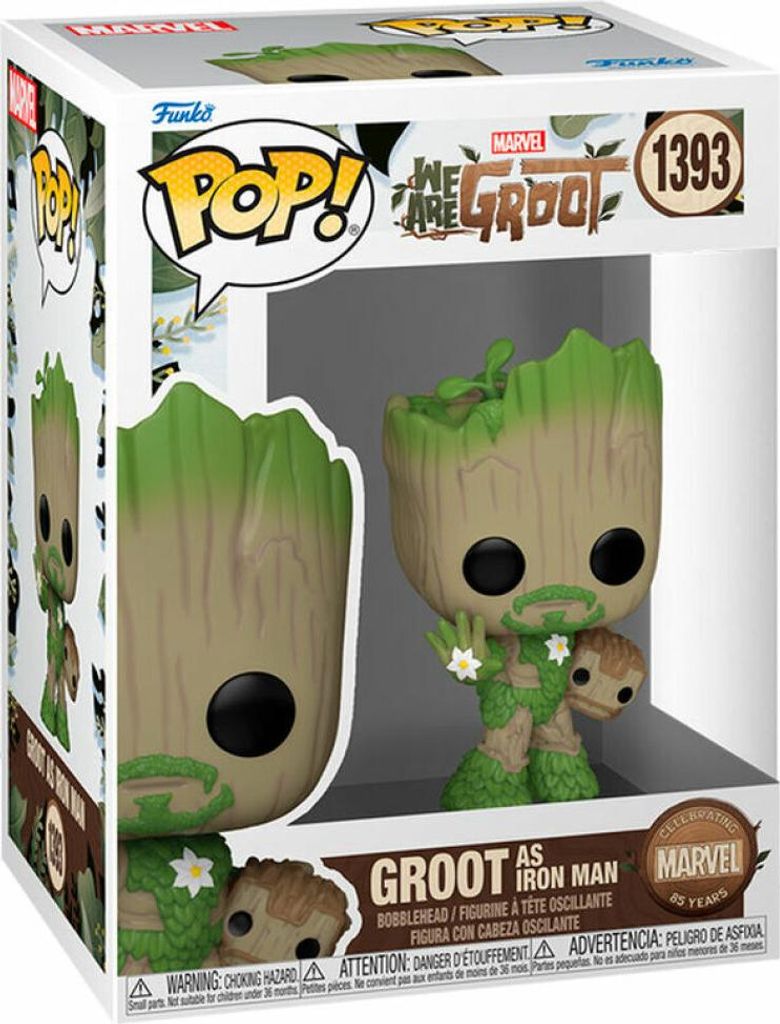 Funko Marvel POP Figure: Groot come Iron Man Immagine del prodotto 