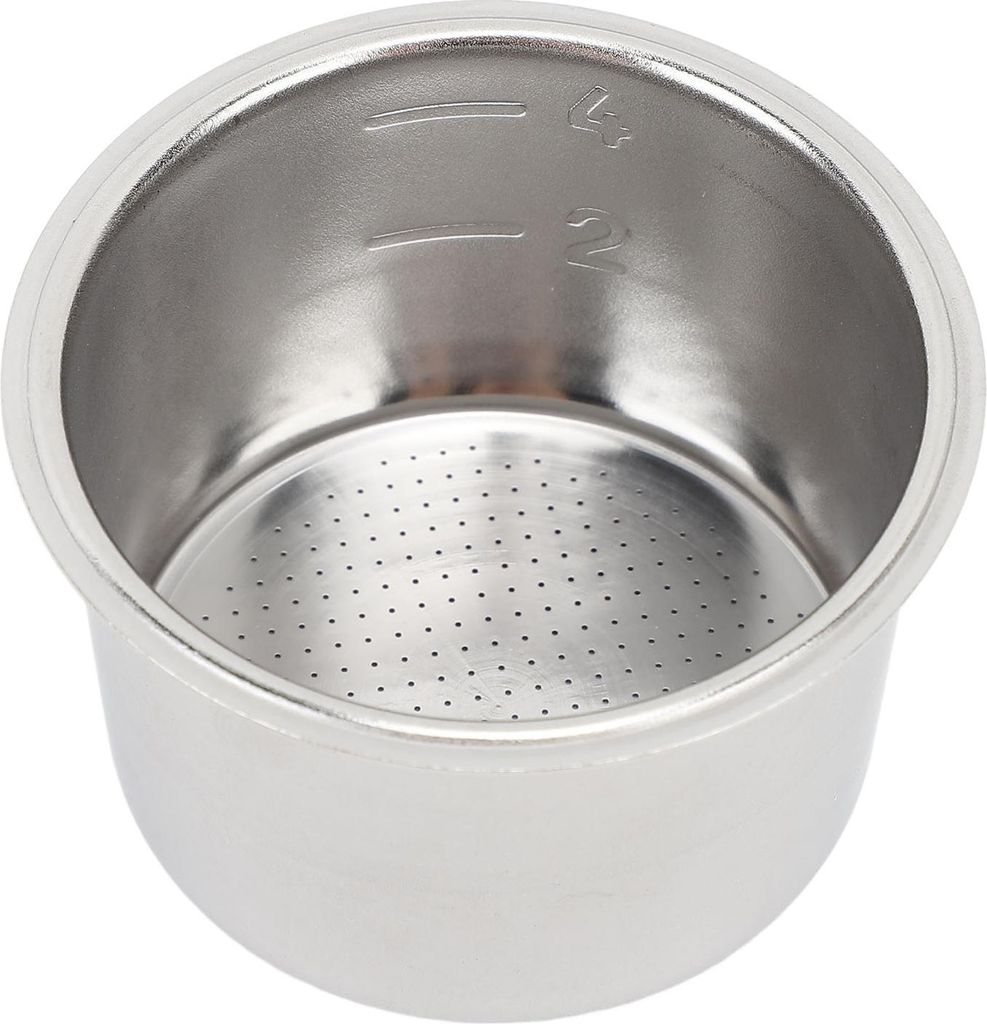 304 Edelstahl Kaffeefilterkorb Portafilter Filterkorb für halbautomatische Kaffeemaschine Portafilter 51mm für 4 Tasse