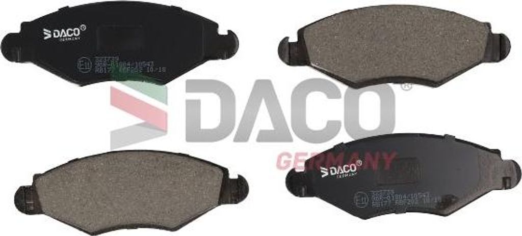 DACO Germany 323739 Bremsbelagsatz, Scheibenbremse OE 425228 kompatibel mit 206