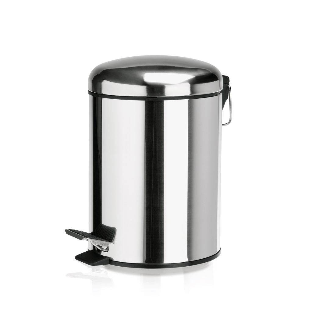 Treteimer mit Kunststoffeinsatz, Ø 20 cm, 5 ltr., Edelstahl