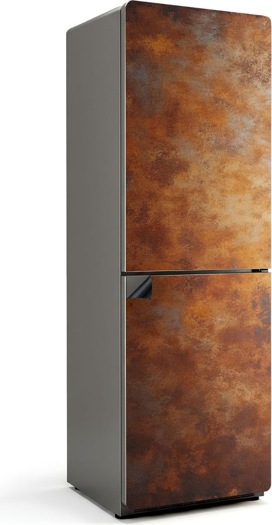 Metallische Textur mit Rost – Magnetische Kühlschrank Abdeckung – Dekorfolie magnetisch Küche – Kühlschrank Magnet Deko – selbstklebende...