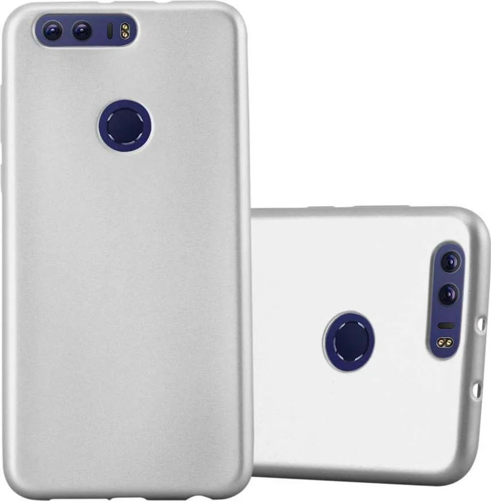 Cadorabo Cover Honor 8 / 8 PREMIUM Argento | Custodia TPU Silicone