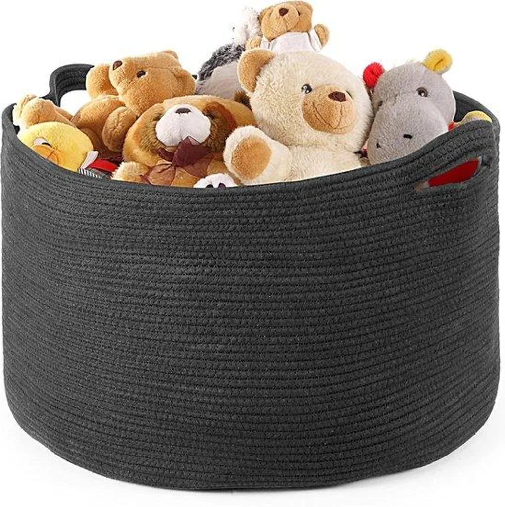 Grand panier de rangement 60x35 cm avec poignées pour linge et jeux