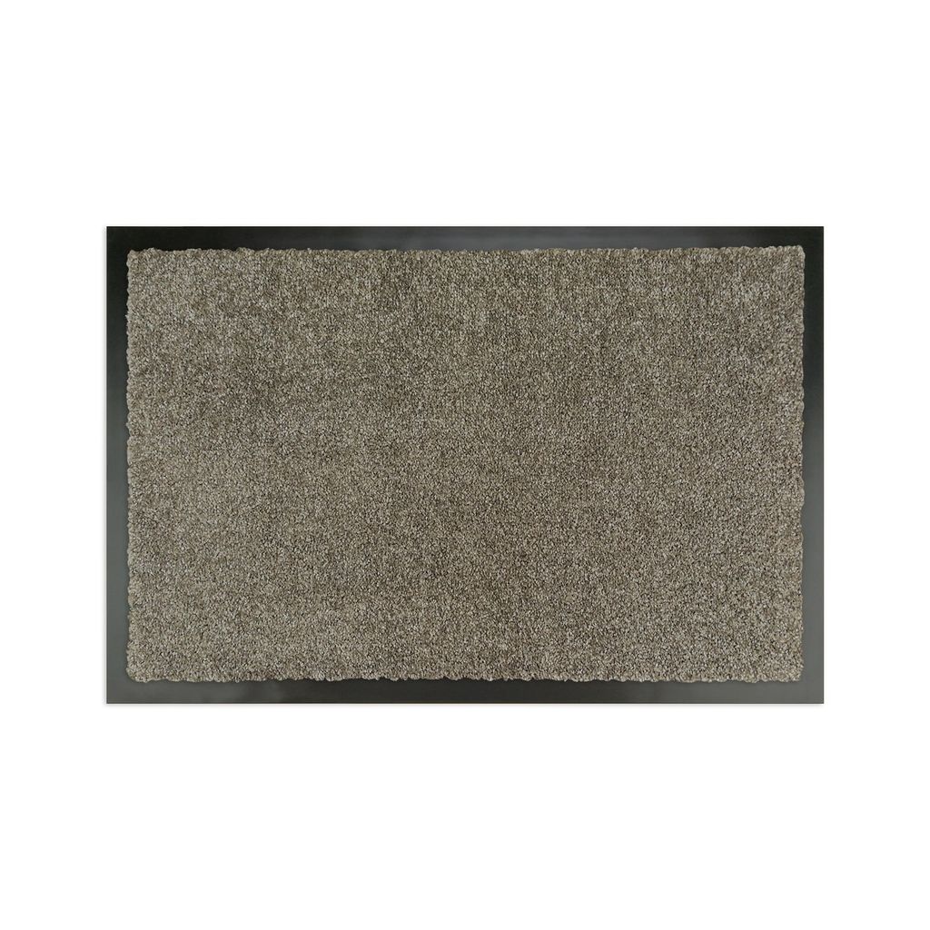 einfarbig grau 90x150 cm waschbar Fußmatte Teppich Läufer Baumwolle Uni 