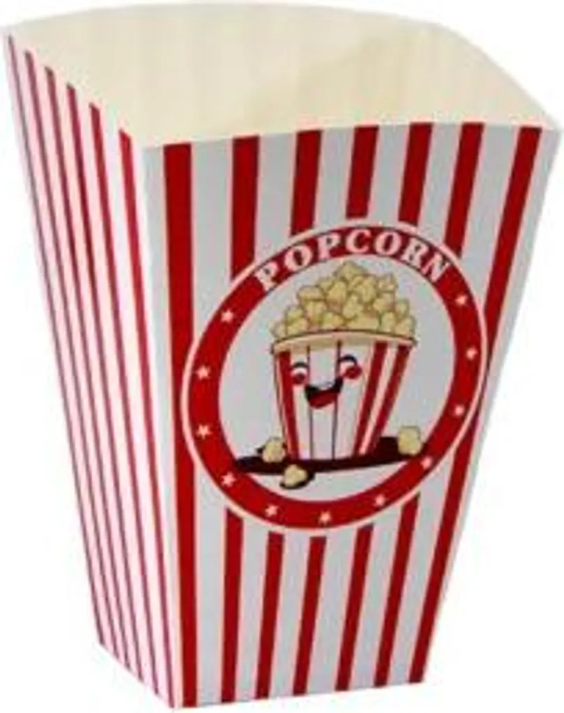 Boîtes à Pop-corn 920 ml, Format 5,5x7x16,7 cm, Lot de 50 Pièces