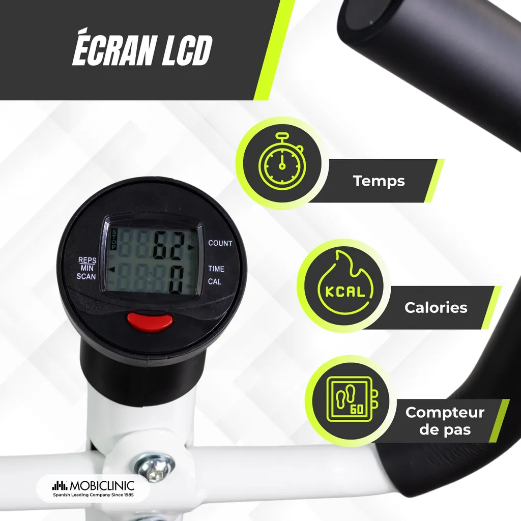 Stepper avec écran LCD et résistance ajustable Mobiclinic Step-Pro