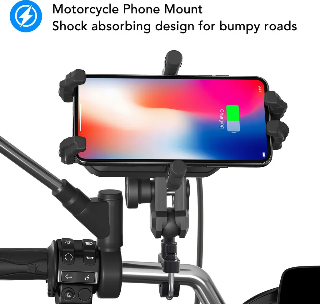 Support téléphone moto Ninja anti-choc : fini les pannes de batterie