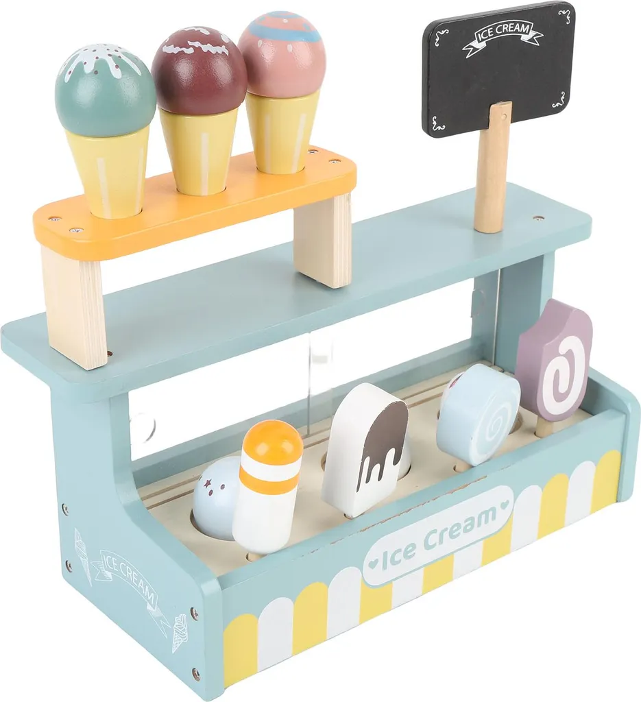 Jeu de marchand de glace en bois pour stimuler l'imagination enfant
