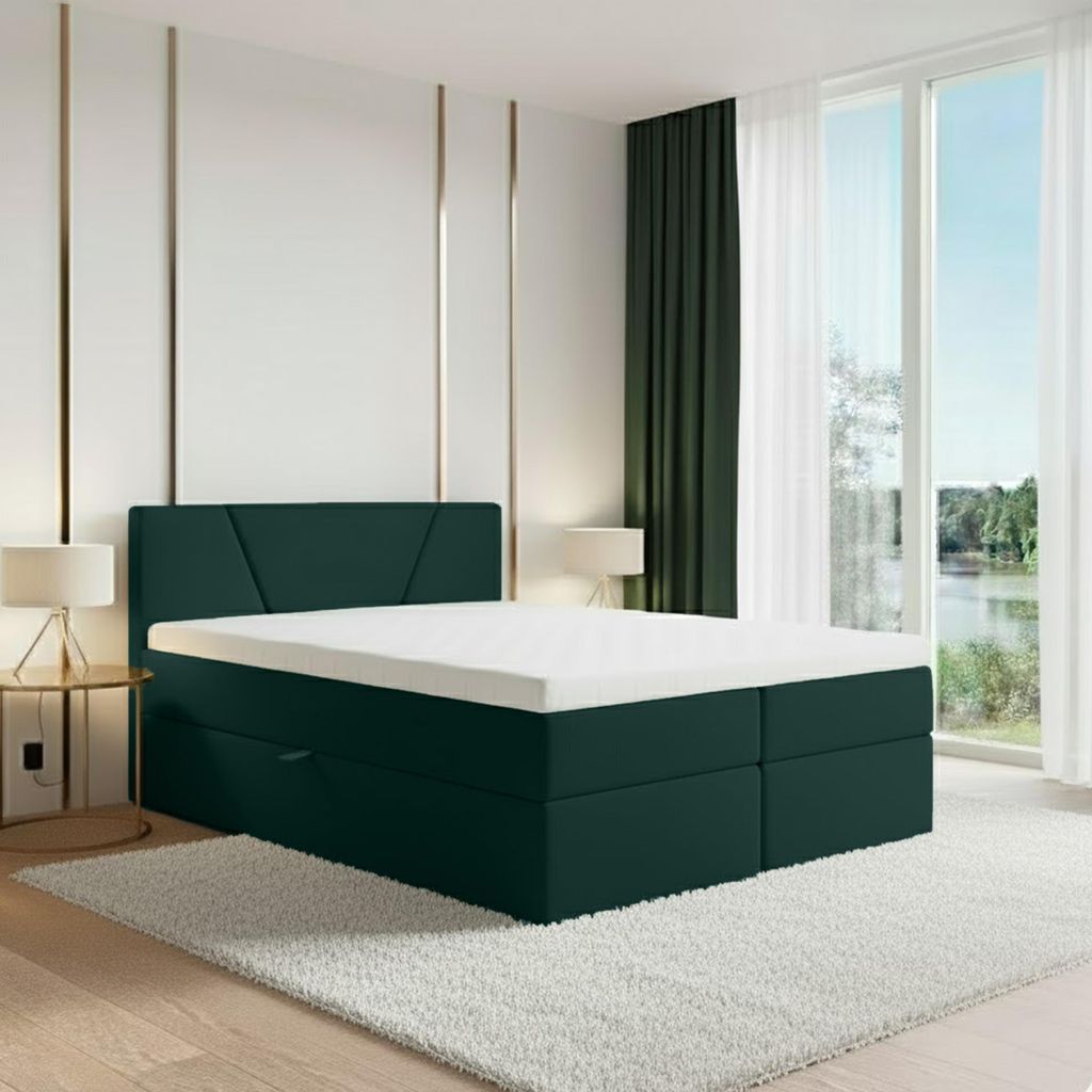 Best For Home Jubilee Bonell Box Spring Bed with Topper (180 x 200 cm, Trinity 28)