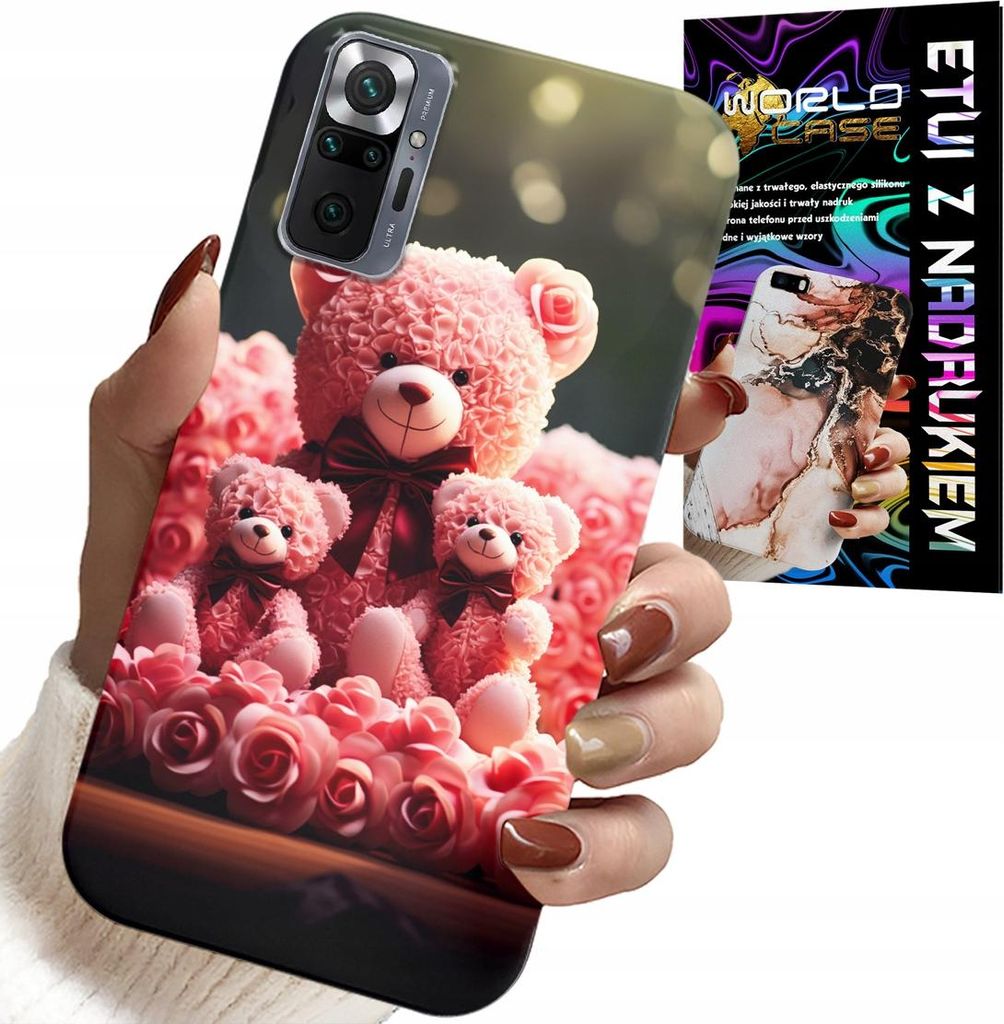 Gehäuse Für Xiaomi Note 10 Pro - Rose Teddybär Familie Geschenk + Folie