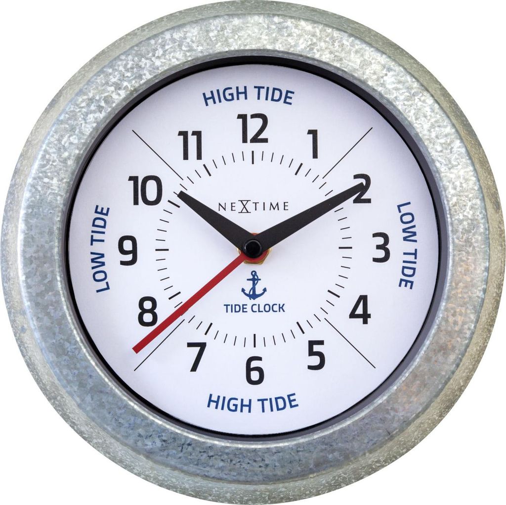 NeXtime Wanduhr Tide Metall silber Ø 22 cm mit Produktbild 