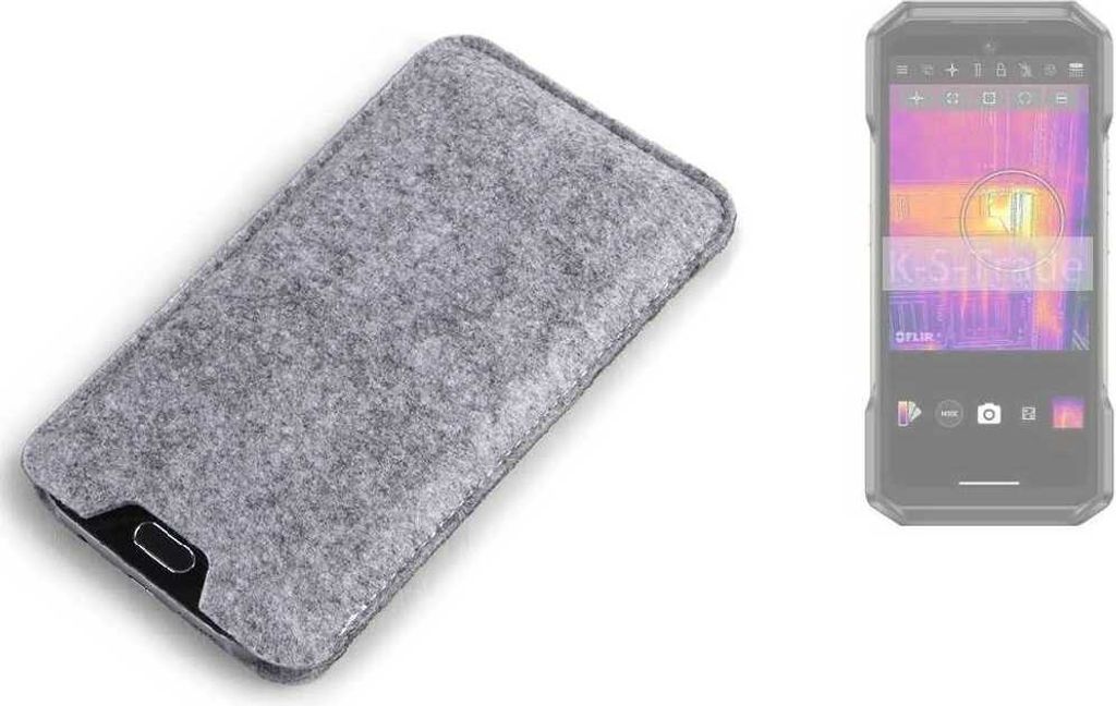 K-S-Trade Filz Handyhülle kompatibel mit Ulefone Armor 27T Pro 5G Schutzhülle Filztasche Filz Tasche Case Sleeve Handy Hülle Filzhülle grau