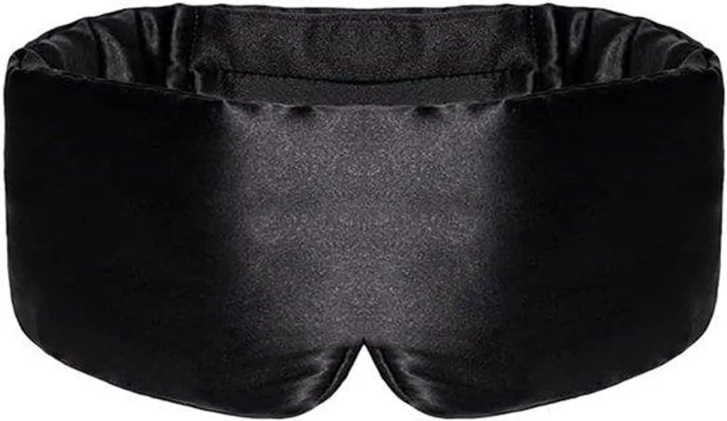 Masque de sommeil en soie pour voyage et sieste avec protège-oreilles