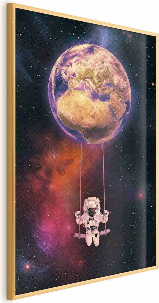 Poster Space Swing 40x60 Oro - Decorazione Parete Camera e Studio