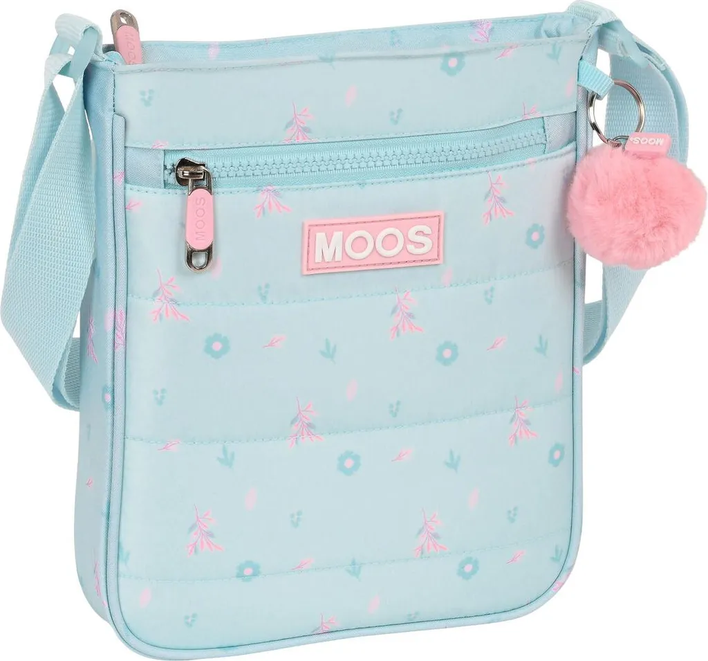 Sac Bandoulière Turquoise Moos Garden 25cm - Format Plat et Compact