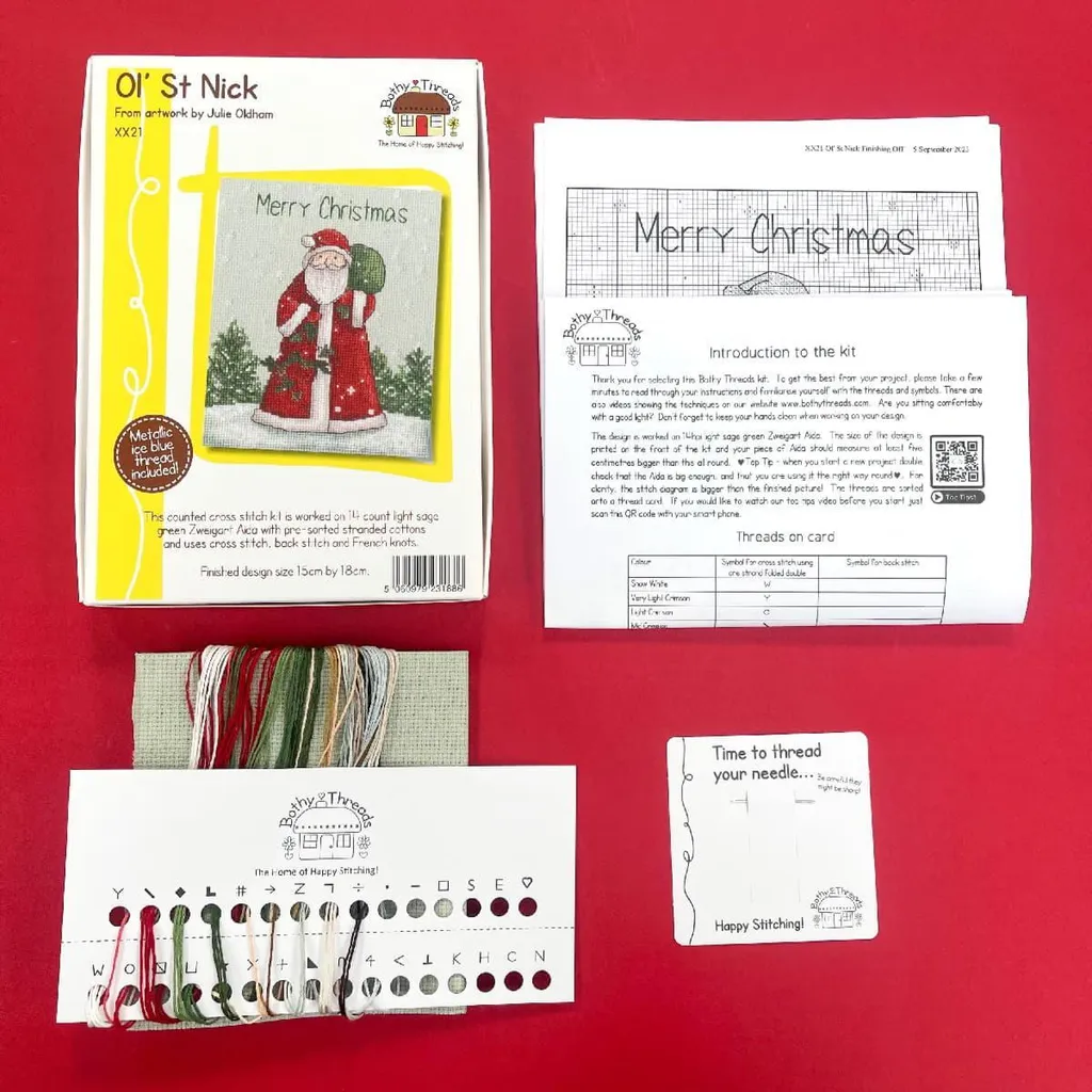 Broderie Point de Croix Compté St. Nick - Kit Complet Bothy Threads - 3