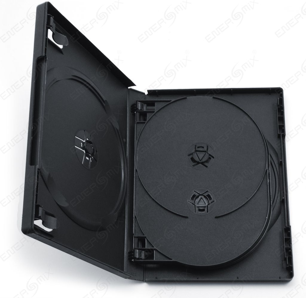 DVD / CD-Box / Hülle schwarz 10 Stück 6-fach