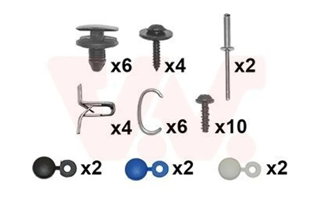 Kit montage pare-chocs VAN WEZEL haute résistance pour CITROËN C3 II