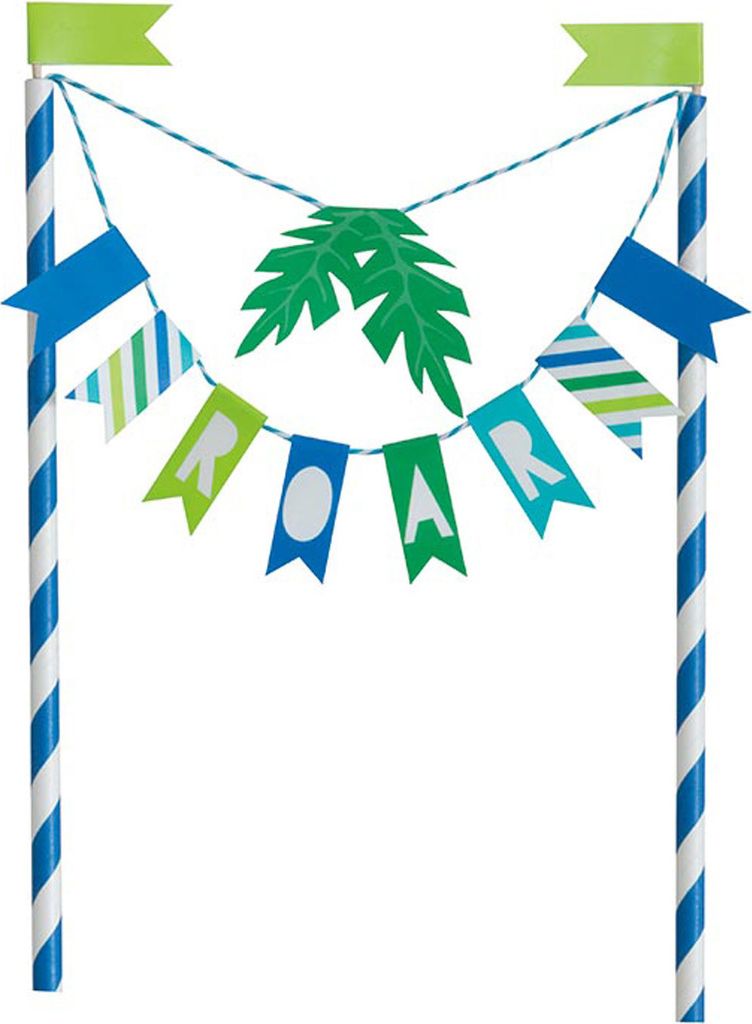 Dinosaurier blau & grün Kuchendeko